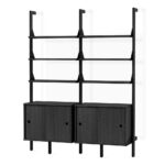 BLACK UPRIGHTS/BLACK BRACKETS/BLACK SHELVES