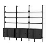BLACK UPRIGHTS/BLACK BRACKETS/BLACK SHELVES