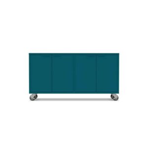 ACTIVE DUTY STORAGE CREDENZA TALL 60" CLOSED BACK W CASTERS