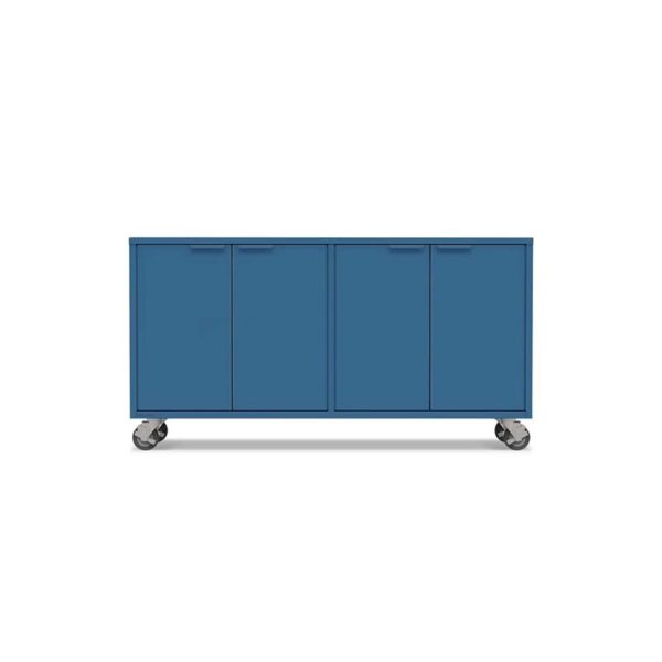 ACTIVE DUTY STORAGE CREDENZA TALL 60" CLOSED BACK W CASTERS