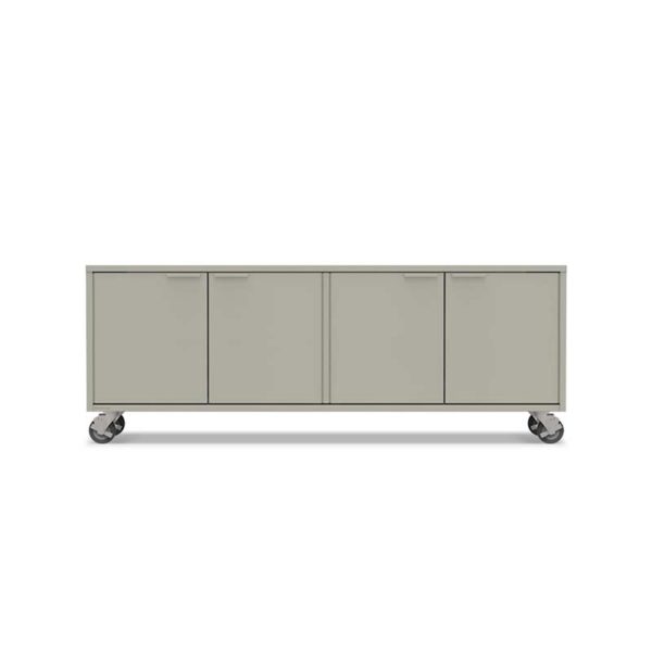 ACTIVE DUTY STORAGE CREDENZA 72" CLOSED BACK W CASTERS