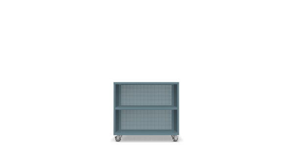 ACTIVE DUTY 2H BOOKCASES PERFORATED BACK W CASTERS