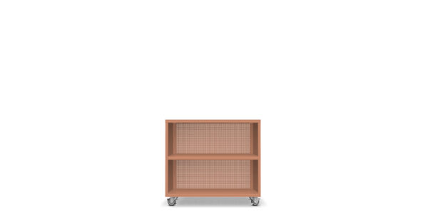 ACTIVE DUTY 2H BOOKCASES PERFORATED BACK W CASTERS