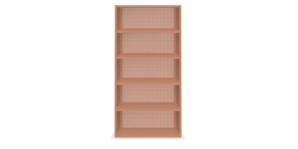 ACTIVE DUTY 5H BOOKCASES PERFORATED BACK W LEVELERS