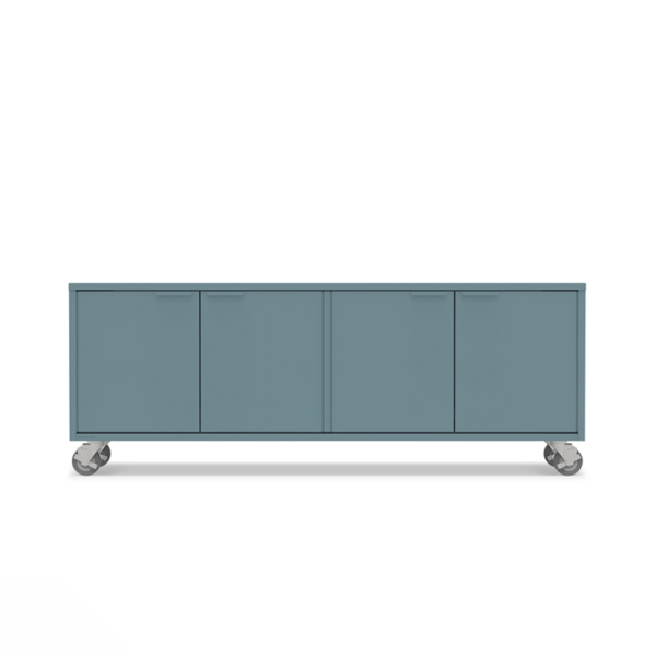ACTIVE DUTY STORAGE CREDENZA 72" CLOSED BACK W CASTERS