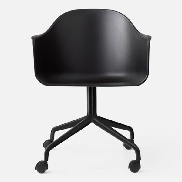 HARBOUR SWIVEL ARMCHAIR W CASTERS, HARD SHELL
